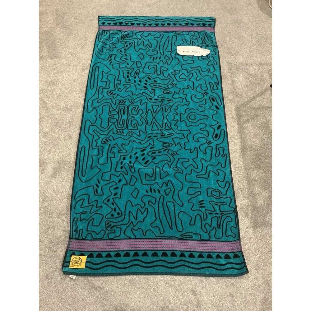 VTG Banana Club Keith Haring beach towel Double Sided iconic maze-like figure